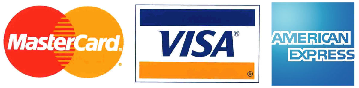 Visa, Mastercard, Amex Accepted